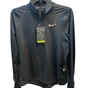 ❤️ NIKE DRI FIT BLACK RUNNING QUARTER ZIP JACKET SIZE SMALL NEW